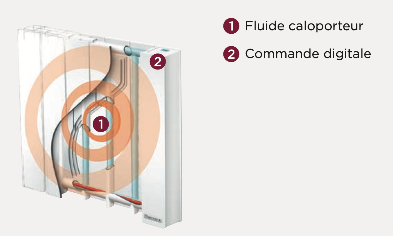 Radiateur électrique à fluide THERMOR 2000W BALEARES 2 - 492471 - Vita